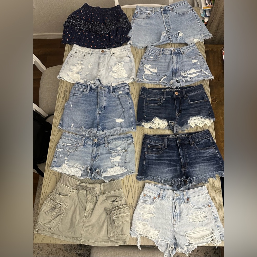 Bundle of shorts and skirts